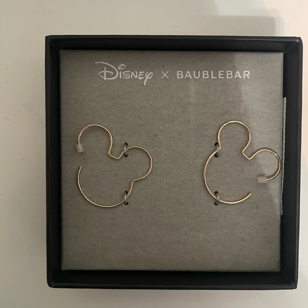 Disney x BaubleBar Mickey Mouse Hoop Earrings